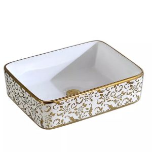 Art basin fleur-de-lis desain Classica Italiano TC-103