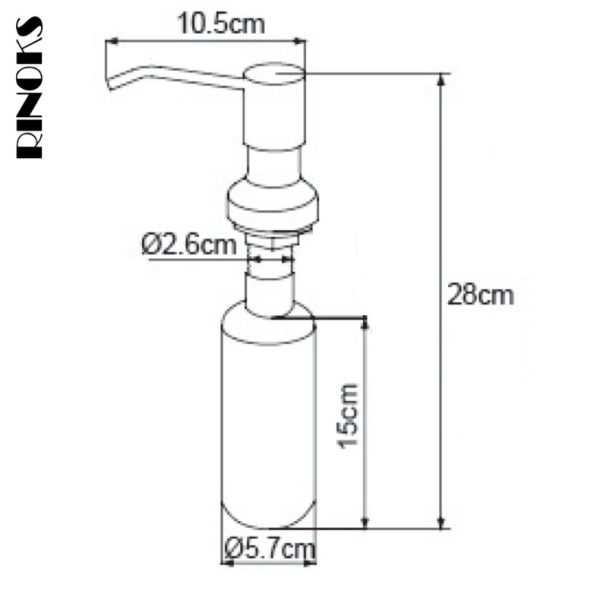 TS-01-tempat-sabun-cair-rinoks Tempat sabun pencet stainles finishing hitam RINOKS TS-01BK