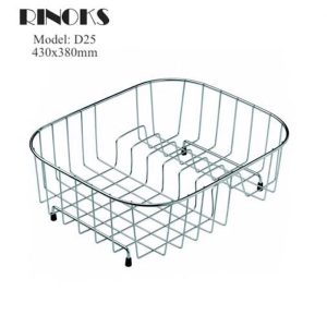 Keranjang Tirisan dapur stainles Tatakan Bak Cuci Piring model D25 RINOKS