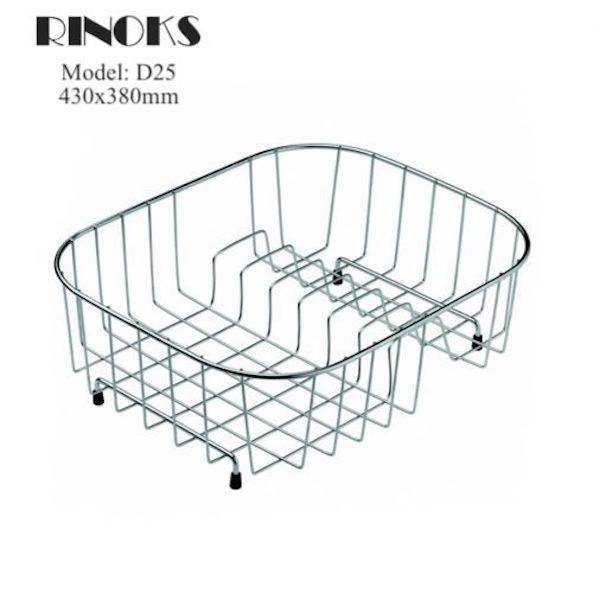 D25-keranjang-tirisan-dapur-stainles-RINOKS Keranjang Tirisan dapur stainles Tatakan Bak Cuci Piring model D25 RINOKS