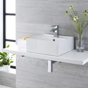 Classica Italiano paket meja wastafel kamar mandi model Phoenix lengkap tinggal pasang