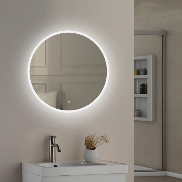 Cermin LED layar sentuh bulat Classica Italiano model CR-j03