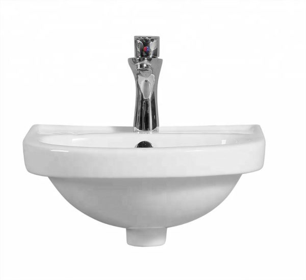 Wastafel gantung pedestal keramik Classica Italiano TC-01 front view