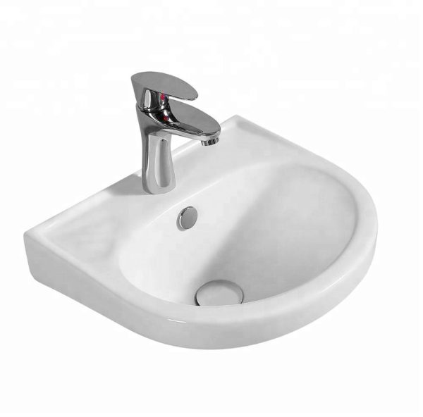 Wastafel gantung pedestal keramik Classica Italiano TC-01 top side view